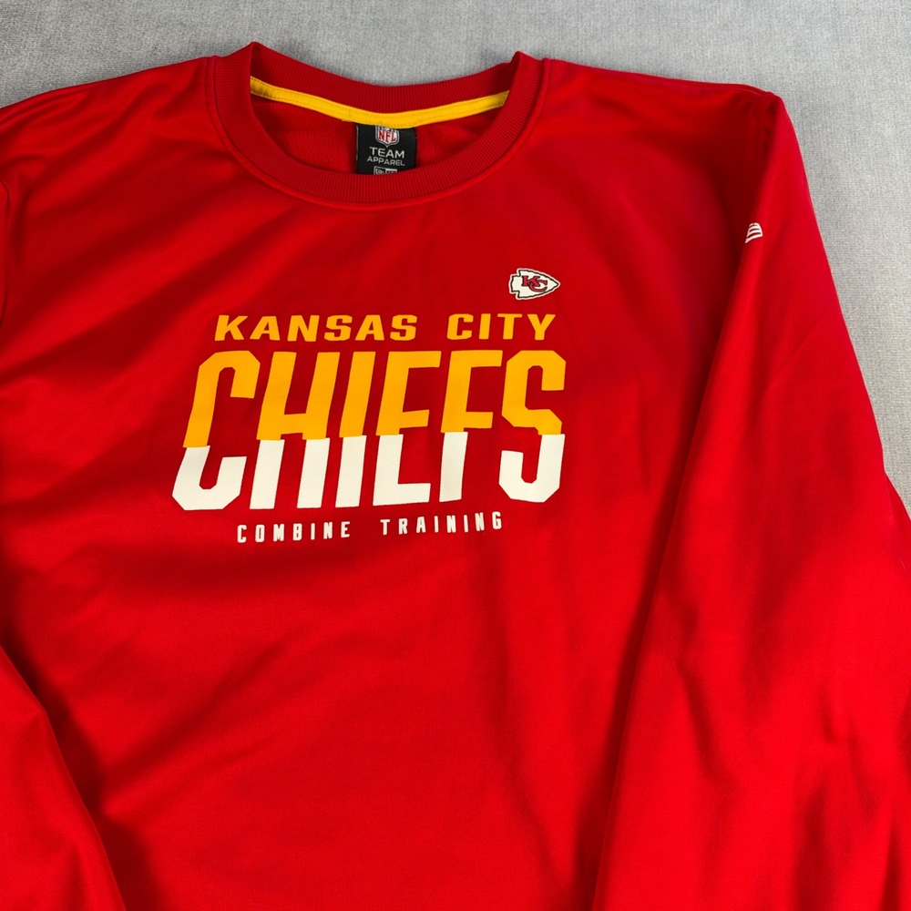 Kansas City Chiefs NFL Sweatshirt XL Red Yellow Combine Training Team Apparel